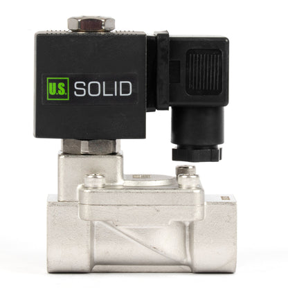 Électrovanne en acier inoxydable 1/2" - 110 V / 220 V CA, normalement fermée, 4,4-232 PSI, joint VITON