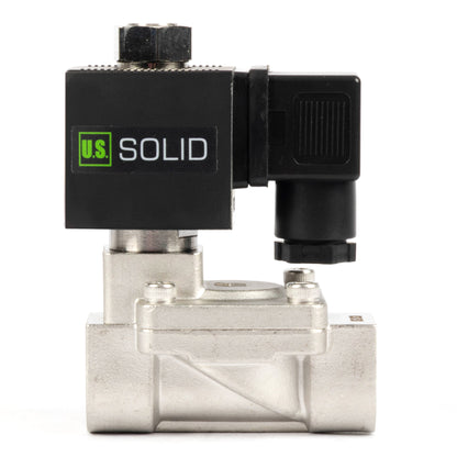 1/2" roestvrijstalen elektrische magneetklep - 24V DC, normaal gesloten, 145 PSI, VITON