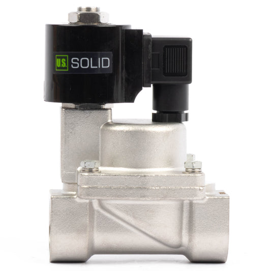 High Temperature Solenoid Valve - 1" Stainless Steel, 725 PSI, 110V/220V AC, 302°F (150°C), Normally Closed, VITON Seal