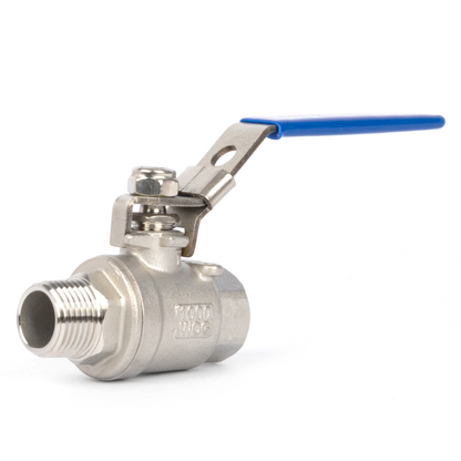 1/2" Ball Valve – Male x Female 316 Stainless Steel Heavy Duty, 1000WOG, Full Port with Anti-Misoperation Lock