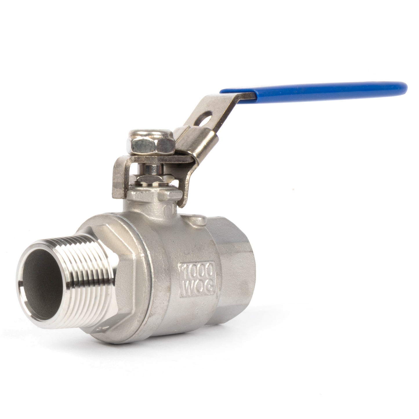 1" Ball Valve – Male x Female 304 Stainless Steel Heavy Duty, 1000WOG, Full Port with Anti-Misoperation Lock