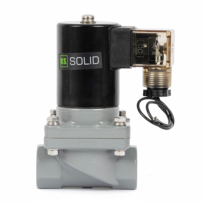 Korozyona Dayanıklı Solenoid Vana - 1/2" CPVC, 12V DC, Normalde Kapalı, VITON Conta