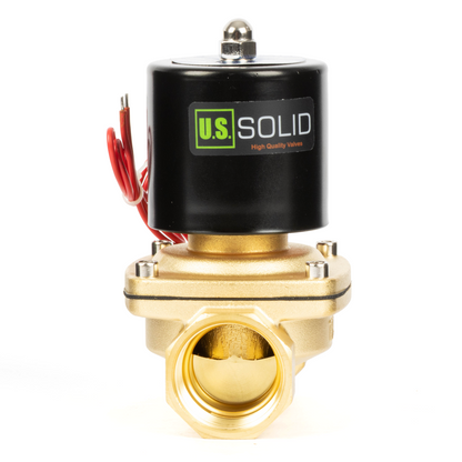 1-1/4" Brass Solenoid Valve - 24V DC Normally Closed, Viton Seal