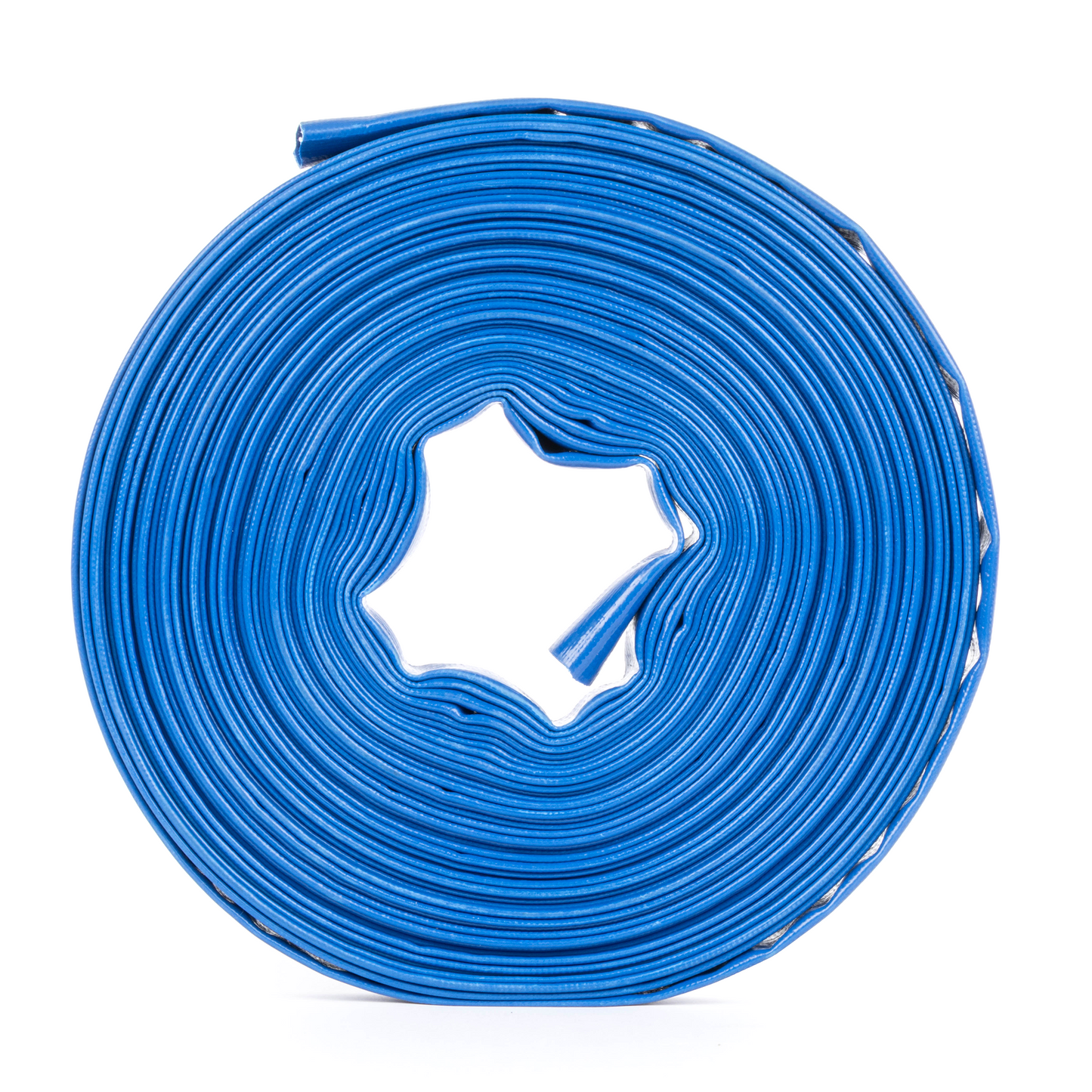 1" x 100 ft Verstärkter PVC-Flachschlauch - 1,2 mm Wandstärke, 4 Schlauchschellen (ohne Anschlüsse)