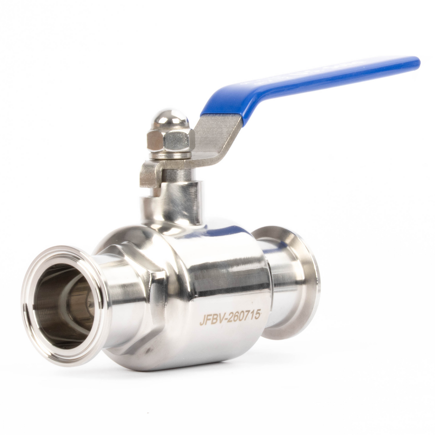 1-1/2" Tri Clamp Ball Valve 304 Stainless Steel (1-1/2" Tube OD) with 2 Silicone Gaskets