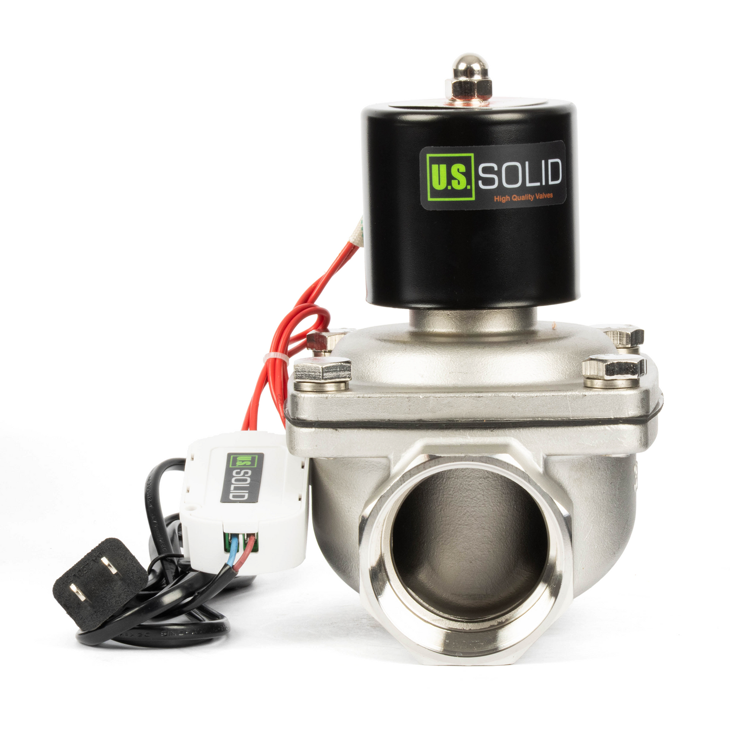 Stainless Steel Solenoid Valve 2" - 110V AC Smart Wi-Fi APP-Controlled Normally Closed