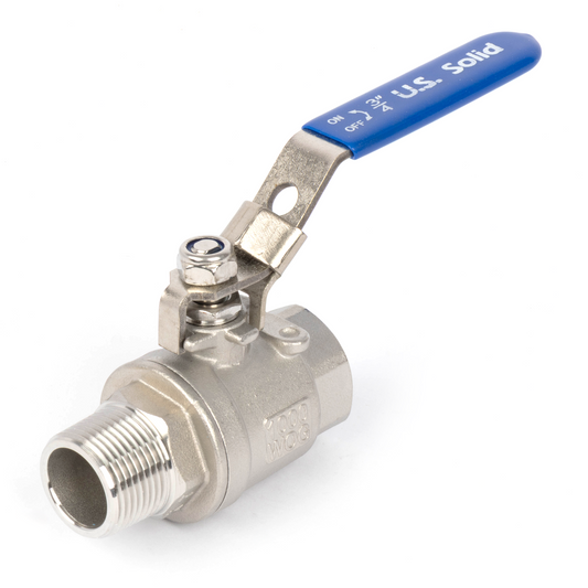 3/4" Ball Valve – Male x Female 316 Stainless Steel Heavy Duty, 1000WOG, Full Port with Anti-Misoperation Lock