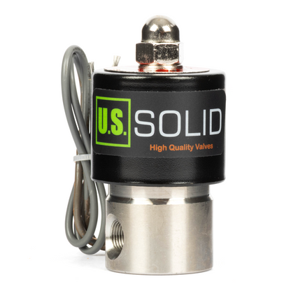 1/8" Stainless Steel Solenoid Valve - 24V DC Normally Closed, Viton Seal