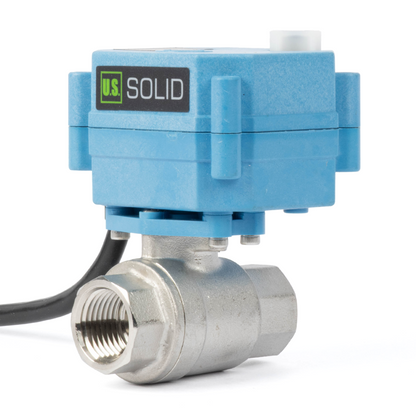 Vanne à boisseau sphérique motorisée en laiton 1/2" - Vanne à boisseau sphérique électrique 110 V CA, retour automatique, normalement fermée