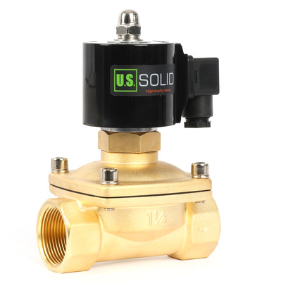 صمام الملف اللولبي الصلب الأمريكي - صمام الملف اللولبي الكهربائي النحاسي مقاس 1-1/4 بوصة 110 فولت تيار متردد، مغلق عادةً، مانع تسرب VITON
