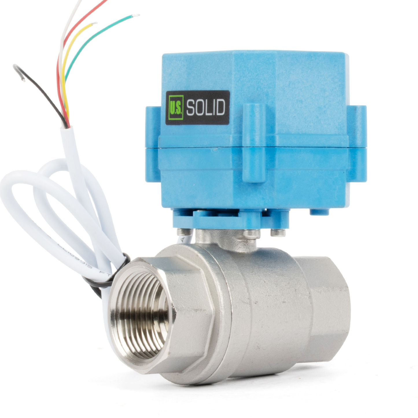 Injap Bola Bermotor Berkadar 1" - Keluli Tahan Karat, DC 9–24V, 5-Wayar dengan Penunjuk Kedudukan, IP67, Port Penuh