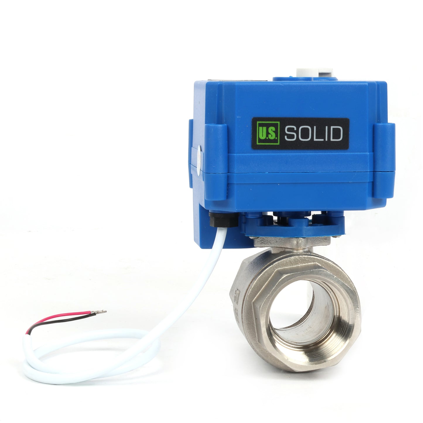 Motorized Ball Valve- 1" Stainless Steel Ball Valve with Manual Function, Full Port, 9-24V AC/DC and 2 Wire Auto Return Setup, Normally Open