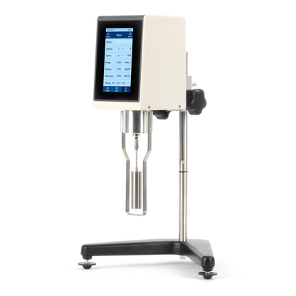 Viscosimètre rotatif avec écran tactile 5 pouces, précision ±2 %, jusqu'à 100 000 mPa·s, 4 vitesses, sonde de température PT100, câble RS232