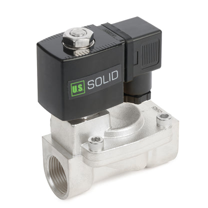 3/4" Stainless Steel  Solenoid Valve - 24V AC, Normally Closed, 4.4-232 PSI, VITON Seal