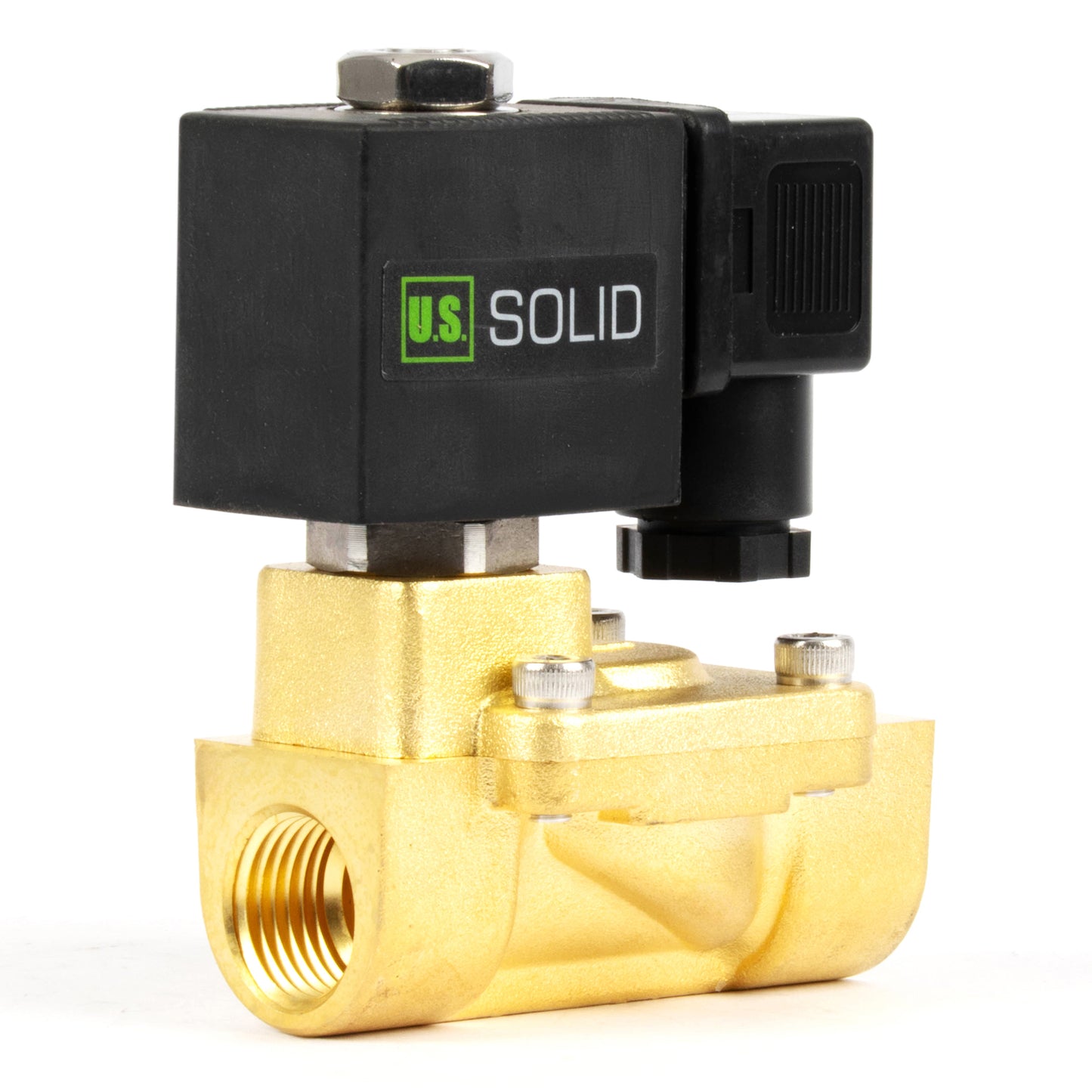 Ηλεκτρομαγνητική βαλβίδα ορείχαλκου 1/2" - 110V / 220V AC, Κανονικά κλειστή, 4,4-232 PSI, Σφραγίδα VITON