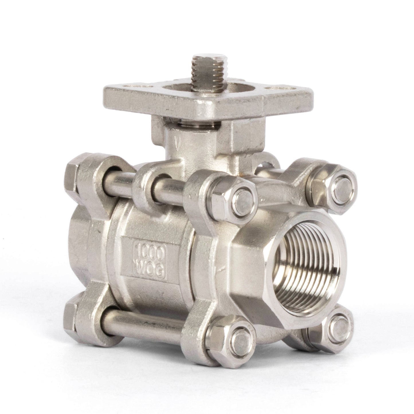 1/2" Electric Actuated Ball Valve, 110V AC Heavy Duty 3-Piece Industrial Ball Valve,304SS, ON/OFF Type, Dry Contact