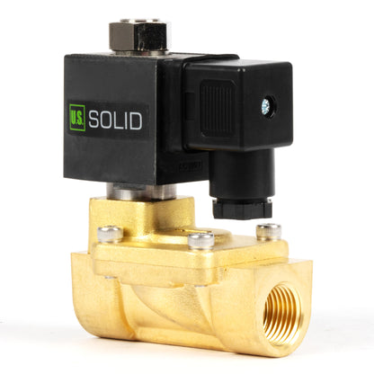 Ηλεκτρομαγνητική βαλβίδα ορείχαλκου 1/2" - 110V AC/220V AC, Κανονικά ανοιχτή, 4.4-232 PSI, Στεγανοποίηση VITON