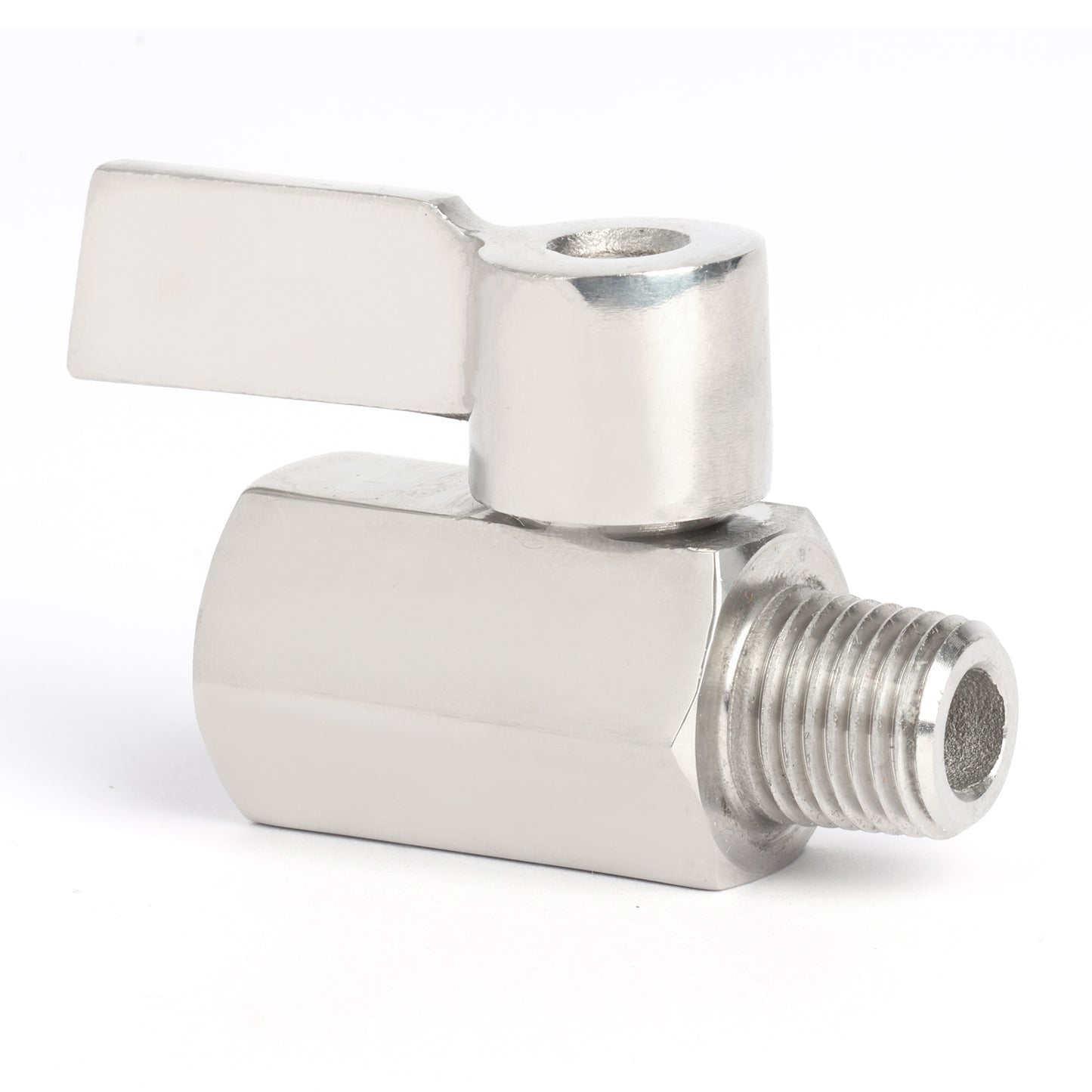 U.S. Solid 2个 1/4" 迷你球阀 304 不锈钢 内螺纹 × 外螺纹 NPT 螺纹