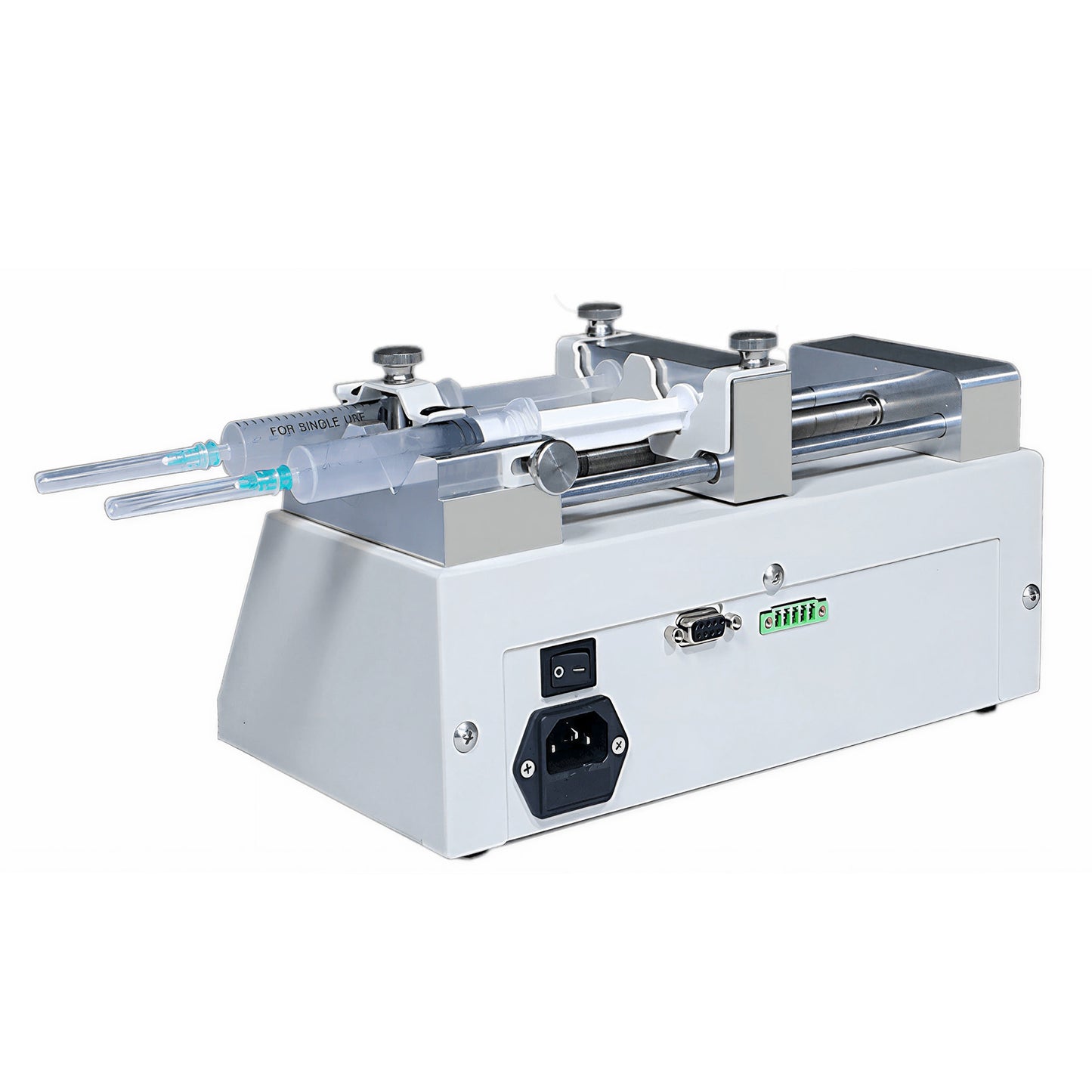 Bomba de jeringa compacta de doble canal para laboratorio, para infusión y extracción.