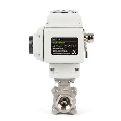 1 inch Modulating Electric Ball Valve - side view