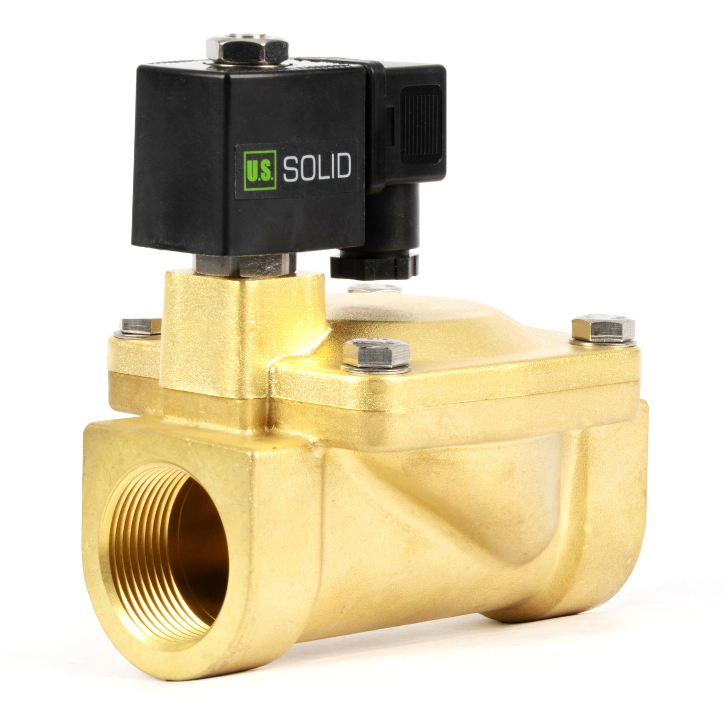 1-1/4" messing magnetventil - 24V DC, normalt lukket, 4,4-232 PSI, VITON pakning