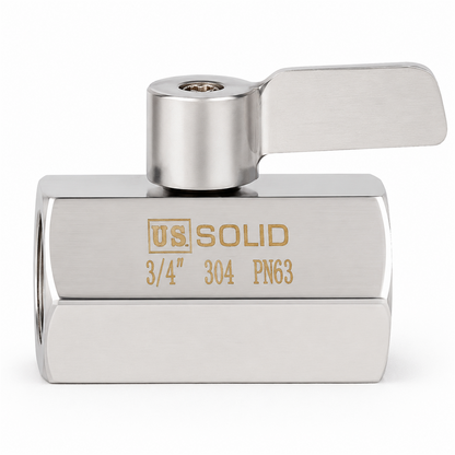 3/4" Mini Ball Valve 304 Stainless Steel Female Thread 2PCS