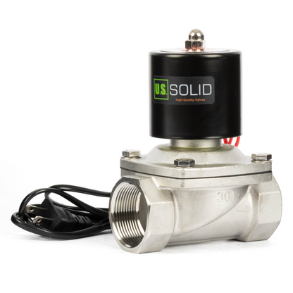 Stainless Steel Solenoid Valve 1-1/2" - 110V AC Smart Wi-Fi APP-Controlled Normally Closed