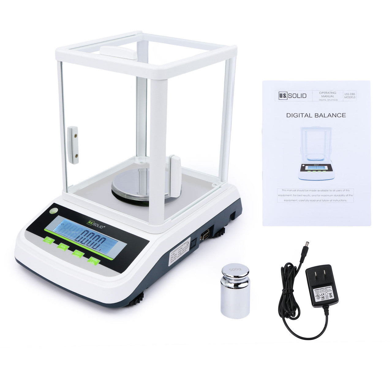 U.S. Solid 300 x 0.001g Analytical Balance, 1 mg Digital Precision Balance Lab Scale