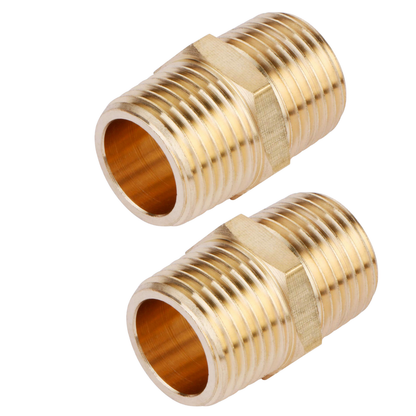 XFITTING Latón Sin Plomo Reductor De Latón Sin Plomo 3/4" Macho NPT A 1/2" Hembra NPT - Buje Hexagonal Para Tuberías Accesorio Fontanería