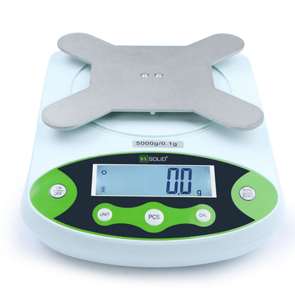 U.S. Solid Electronic Precision Balance Digital Lab Scale 10 kg x 0.1 g, AC/DC Power Ways