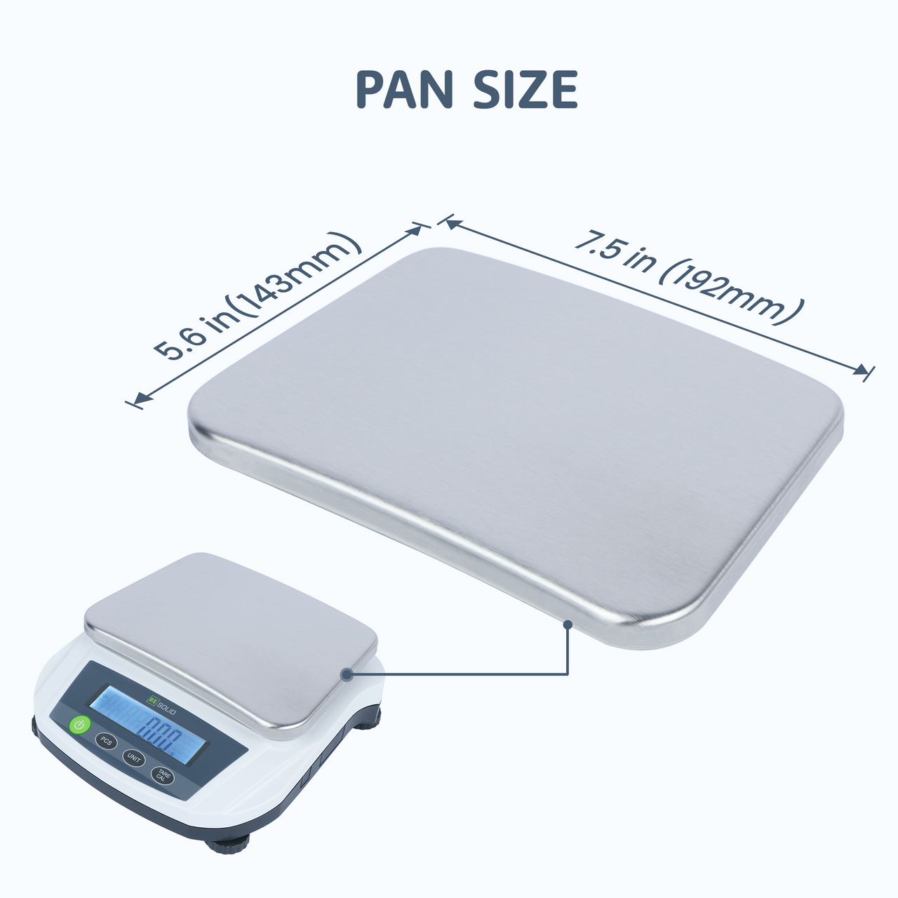 U.S. Solid 0.01 g Digital Lab Scale, 5 kg/11 lbs LCD Display