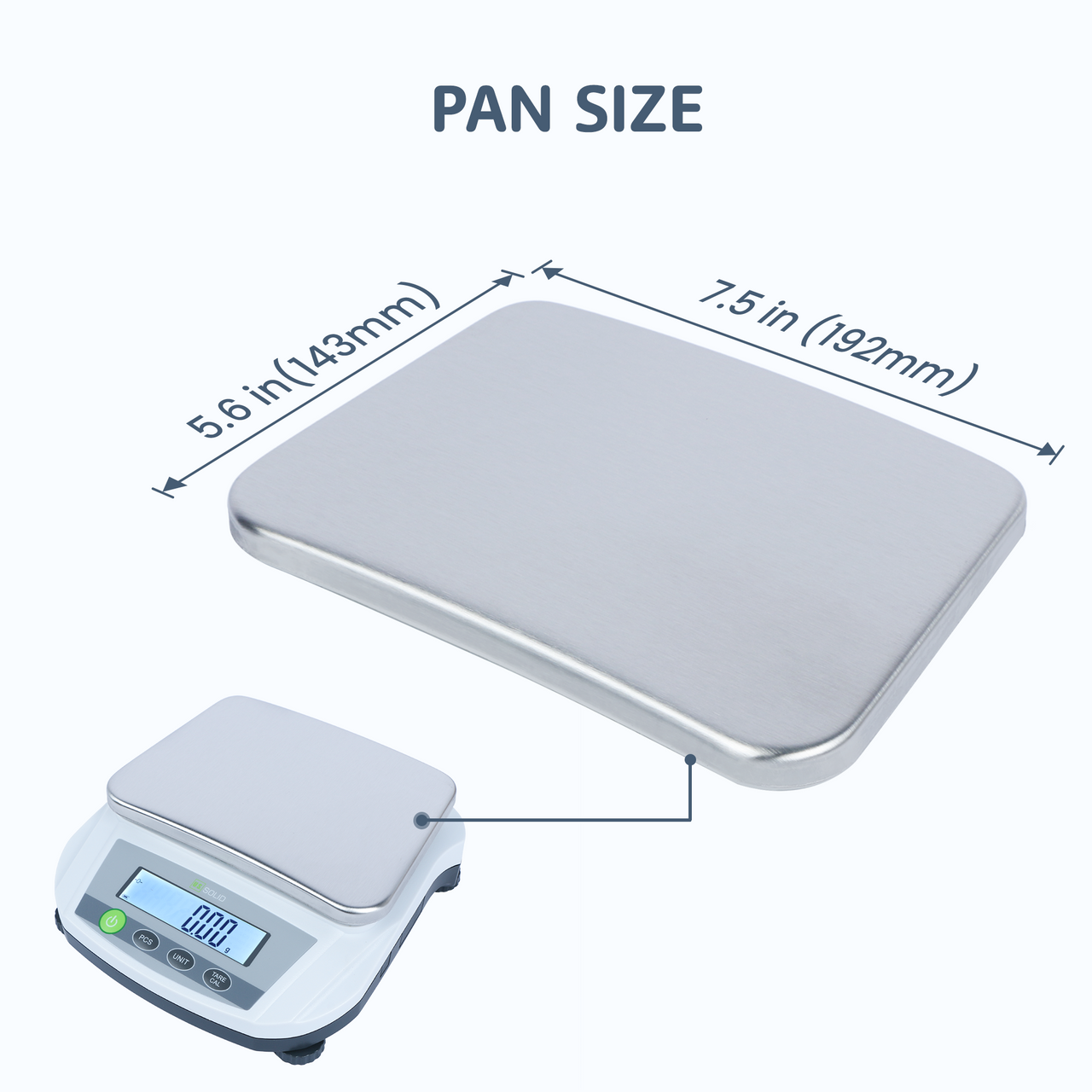 U.S. Solid Precision Balance 0.01 g x 5 kg/11 lbs, High Capacity