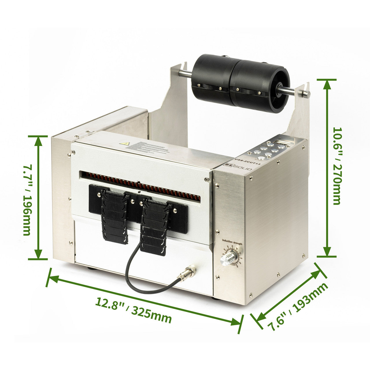 U.S. Solid Industrial Automatic Tape Dispenser USS-ZCUT13, Max Width 7.87”