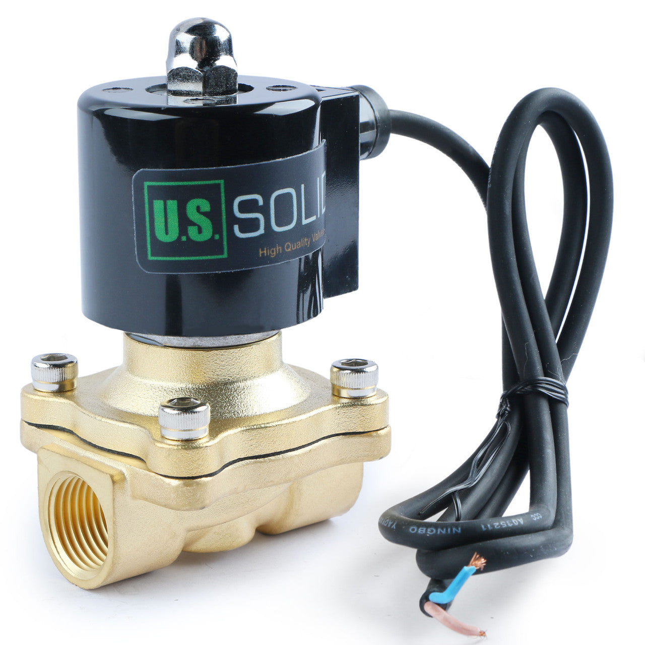 U.S. Solid 1/2 G 220V AC Messing Magnetventil Halb-direktes für Wasser U.S. Solid 1/2 G 220V AC Messing Magnetventil Halb-direktes für Wasser