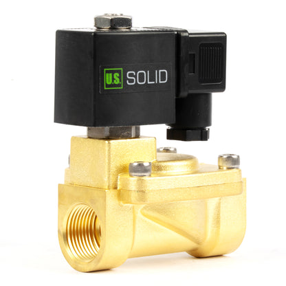 3/4" messing magneetventiel - 12V DC, normaal gesloten, 4,4-232 PSI, VITON-afdichting