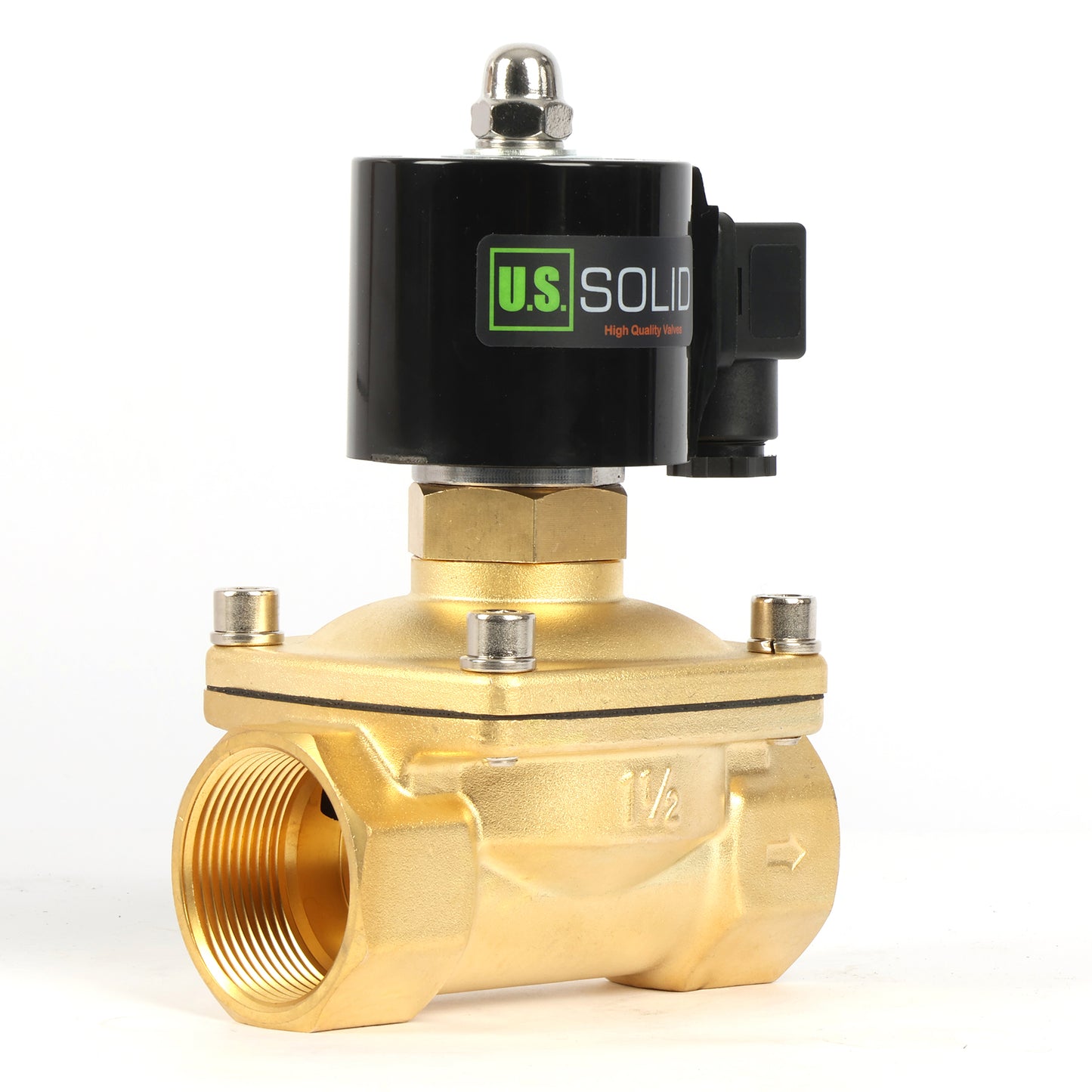 1-1/2"-Magnetventil – 110 V Wechselstrom, elektrisches Messing-Magnetventil, normalerweise offen, VITON-Dichtung