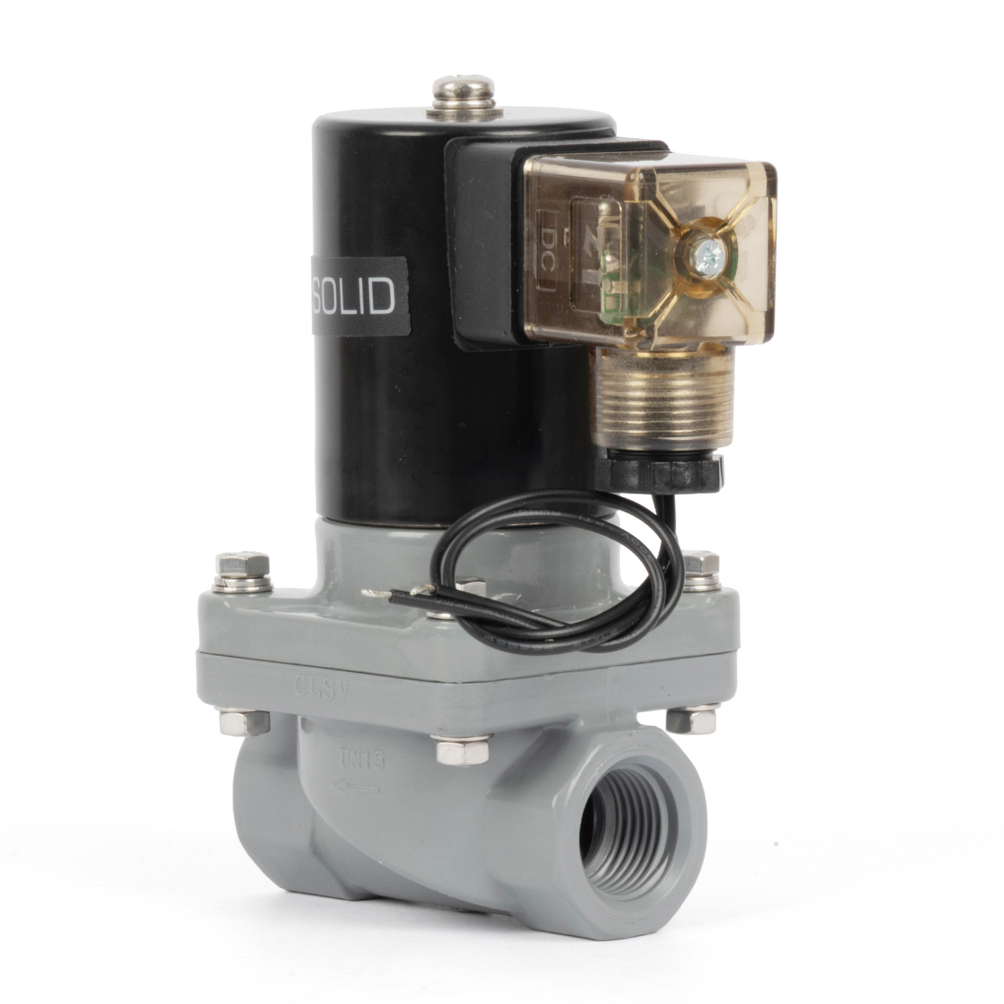 Korozyona Dayanıklı Solenoid Vana - 1/2" CPVC, 12V DC, Normalde Kapalı, VITON Conta