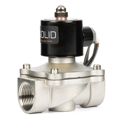 1" Stainless Steel Solenoid Valve - 24V DC Normally Closed, Viton Seal