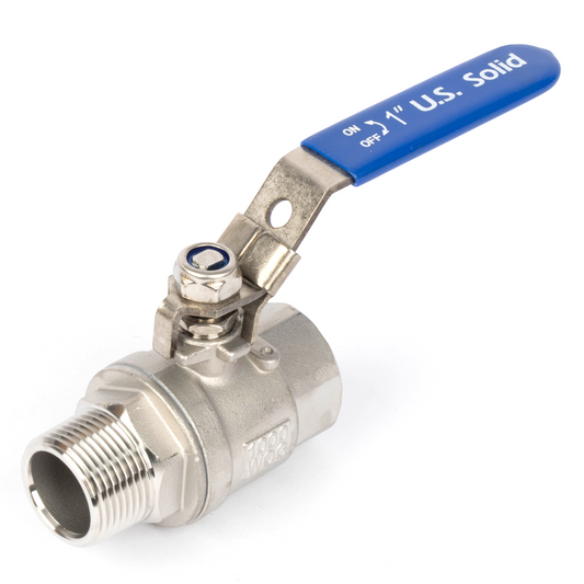 1" Ball Valve – Male x Female 304 Stainless Steel Heavy Duty, 1000WOG, Full Port with Anti-Misoperation Lock