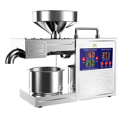 Presse à huile automatique pour extraction d'huile de graines chaudes ou froides, usage domestique