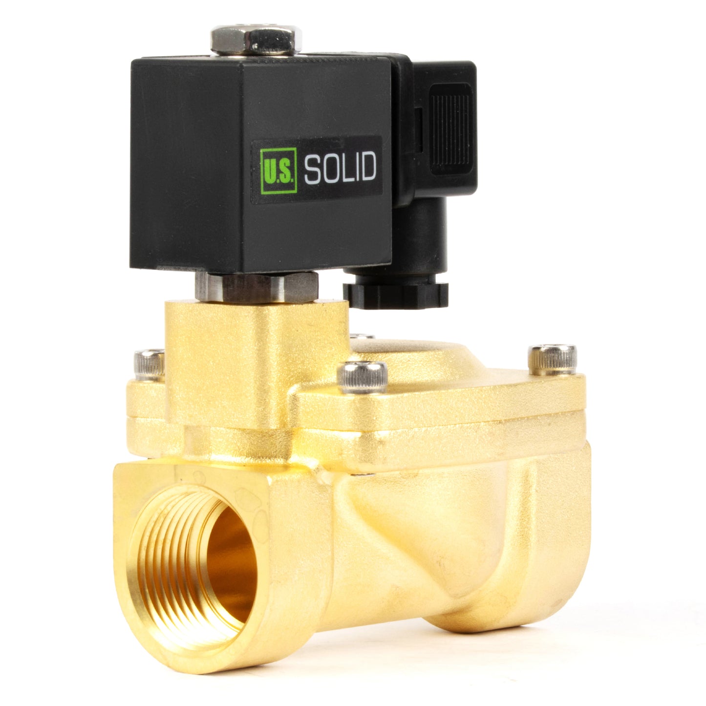 1" Brass  Solenoid Valve - 24V AC, Normally Closed, 4.4-232 PSI, VITON Seal