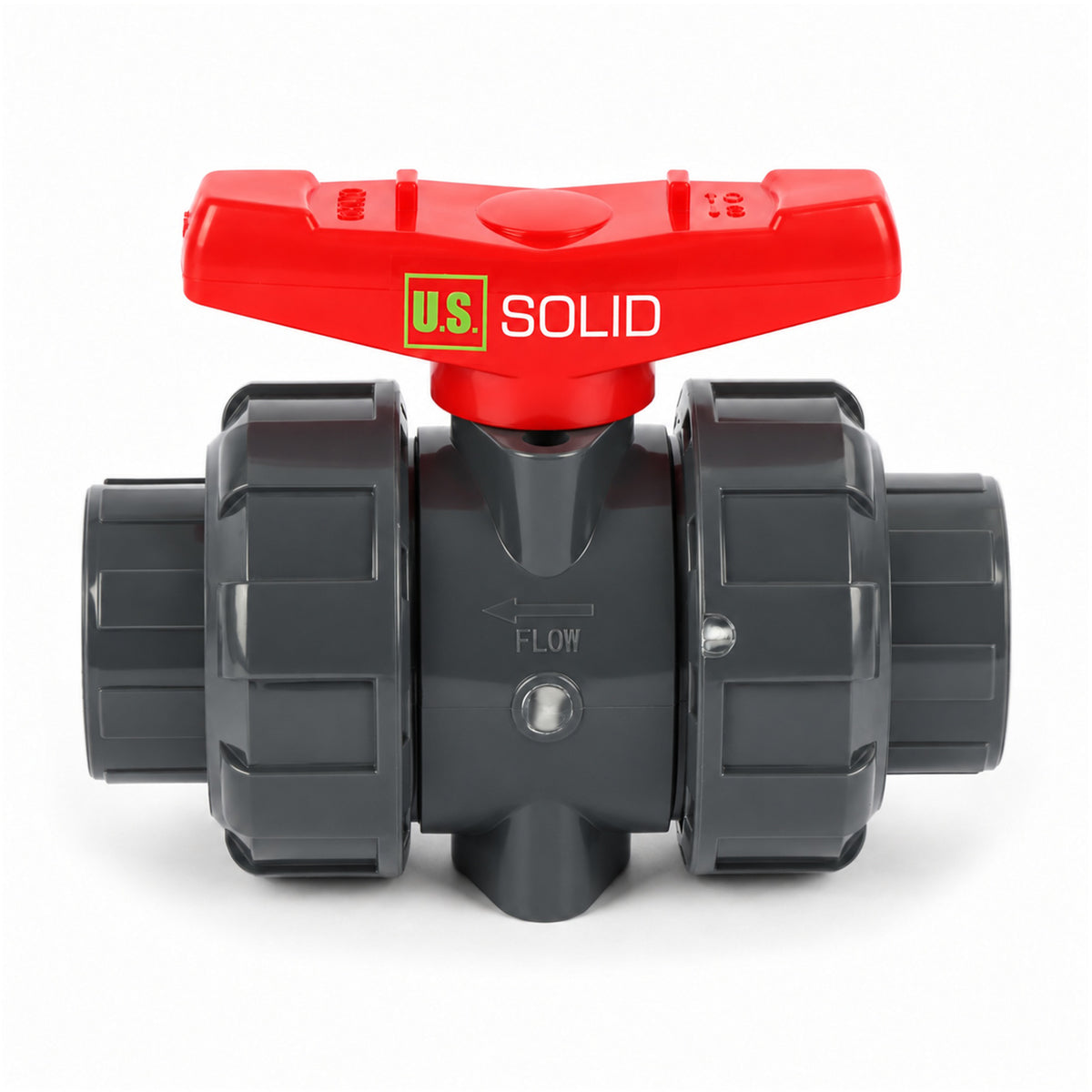 3/4" PVC True Union Ball Valve, Full Port, Slip Socket, Schedule 40 and 80 Compatible, 150 psi, PTFE Seat, EPDM O-Ring,  2 Pack