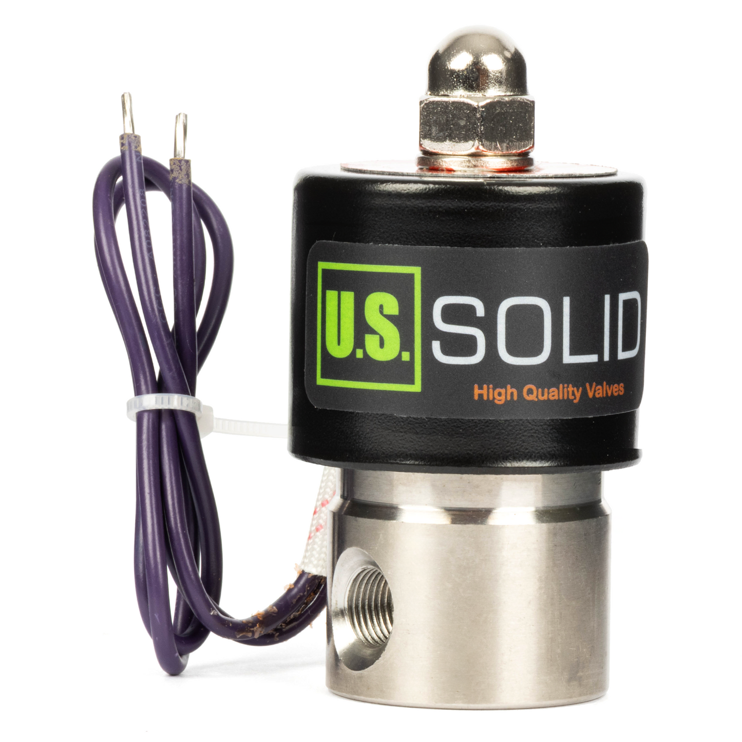 1/8" Stainless Steel Solenoid Valve - 12V DC Normally Closed, Viton Seal