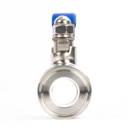 1-1/2" Tri Clamp Ball Valve 304 Stainless Steel (1-1/4" Tube OD) with 2 Silicone Gaskets