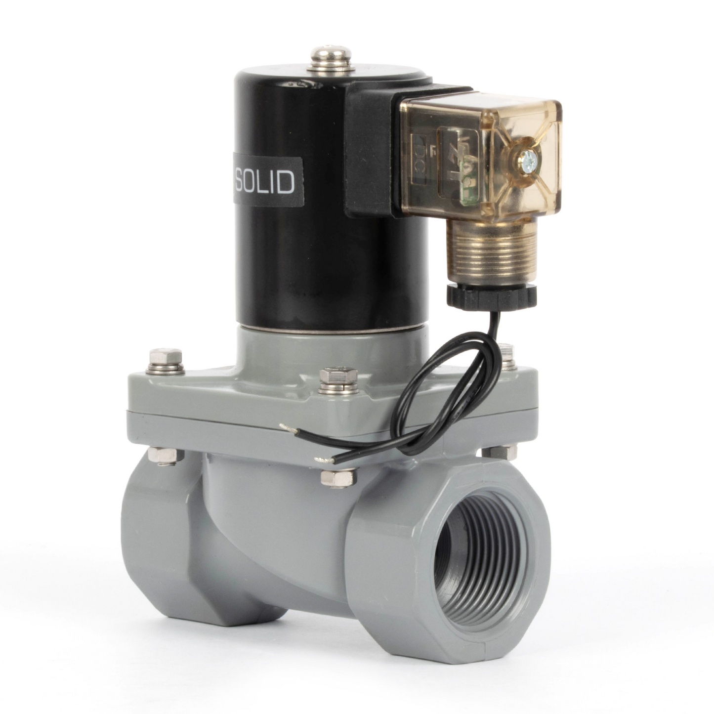 Korozyona Dayanıklı Solenoid Vana - 1" CPVC, 12V DC, Normalde Kapalı, VITON Conta