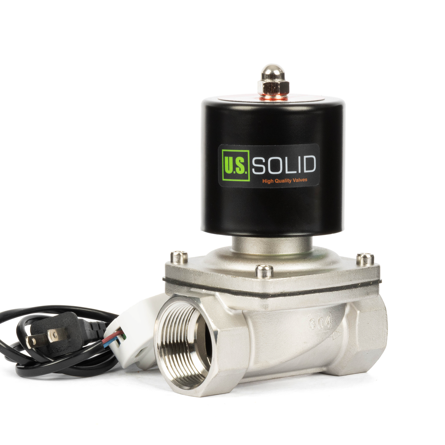 Stainless Steel Solenoid Valve 1-1/4" - 110V AC Smart Wi-Fi APP-Controlled Normally Closed