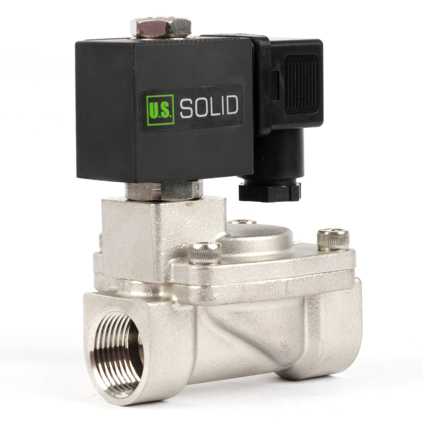 صمام لولبي من الفولاذ المقاوم للصدأ ¾ بوصة - 110 فولت / 220 فولت تيار متردد، مغلق عادةً، 4.4-232 رطل لكل بوصة مربعة، مانع تسرب من الفيتون