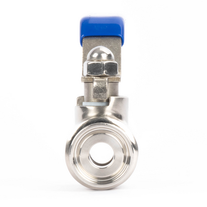 1/2" Tri Clamp Ball Valve 304 Stainless Steel (1/2" Tube OD) with 2 Silicone Gaskets
