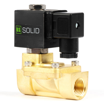 1/2" messing magnetventil - 24V AC, normalt lukket, 4,4-232 PSI, VITON pakning