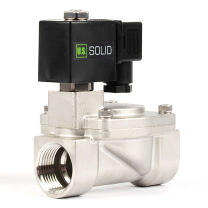 1" magnetventil i rustfrit stål - 24V DC, normalt lukket, 4,4-232 PSI, VITON-tætning